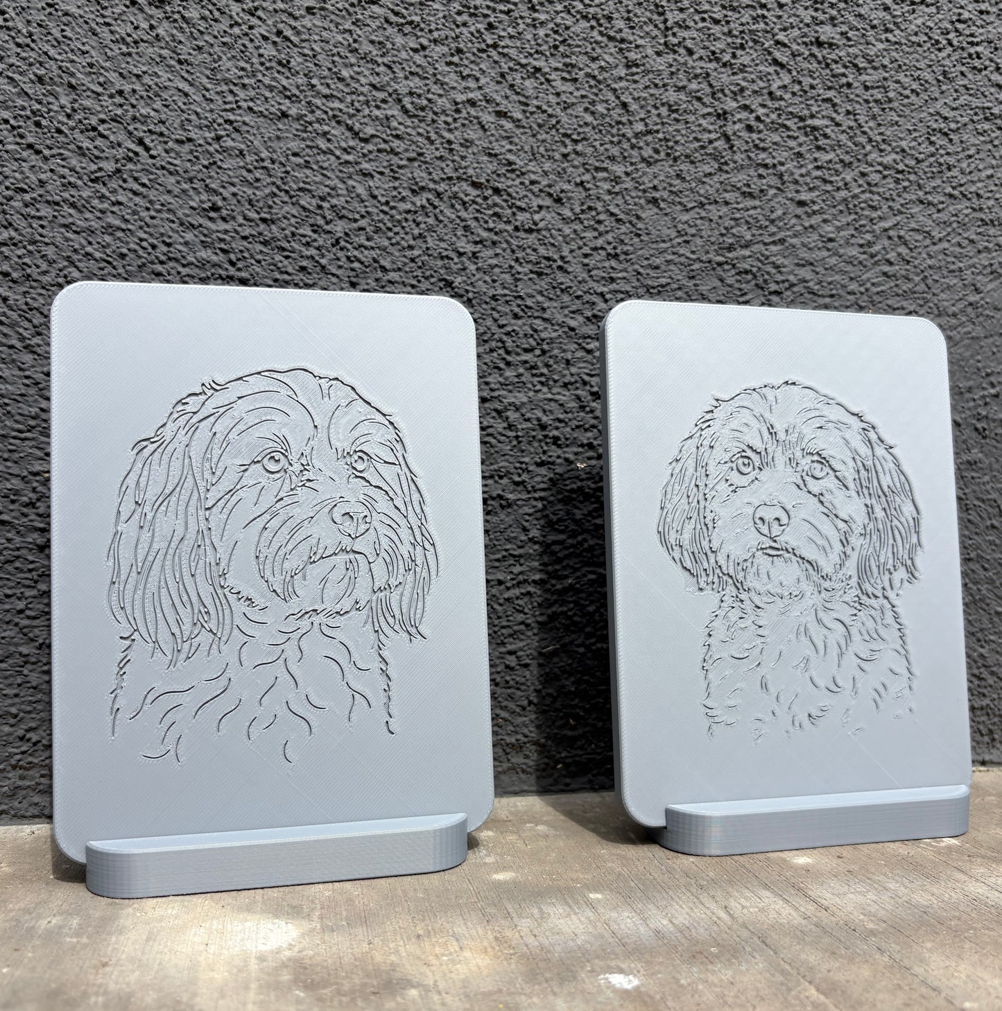 Custom 3D-Printed Dog Portrait