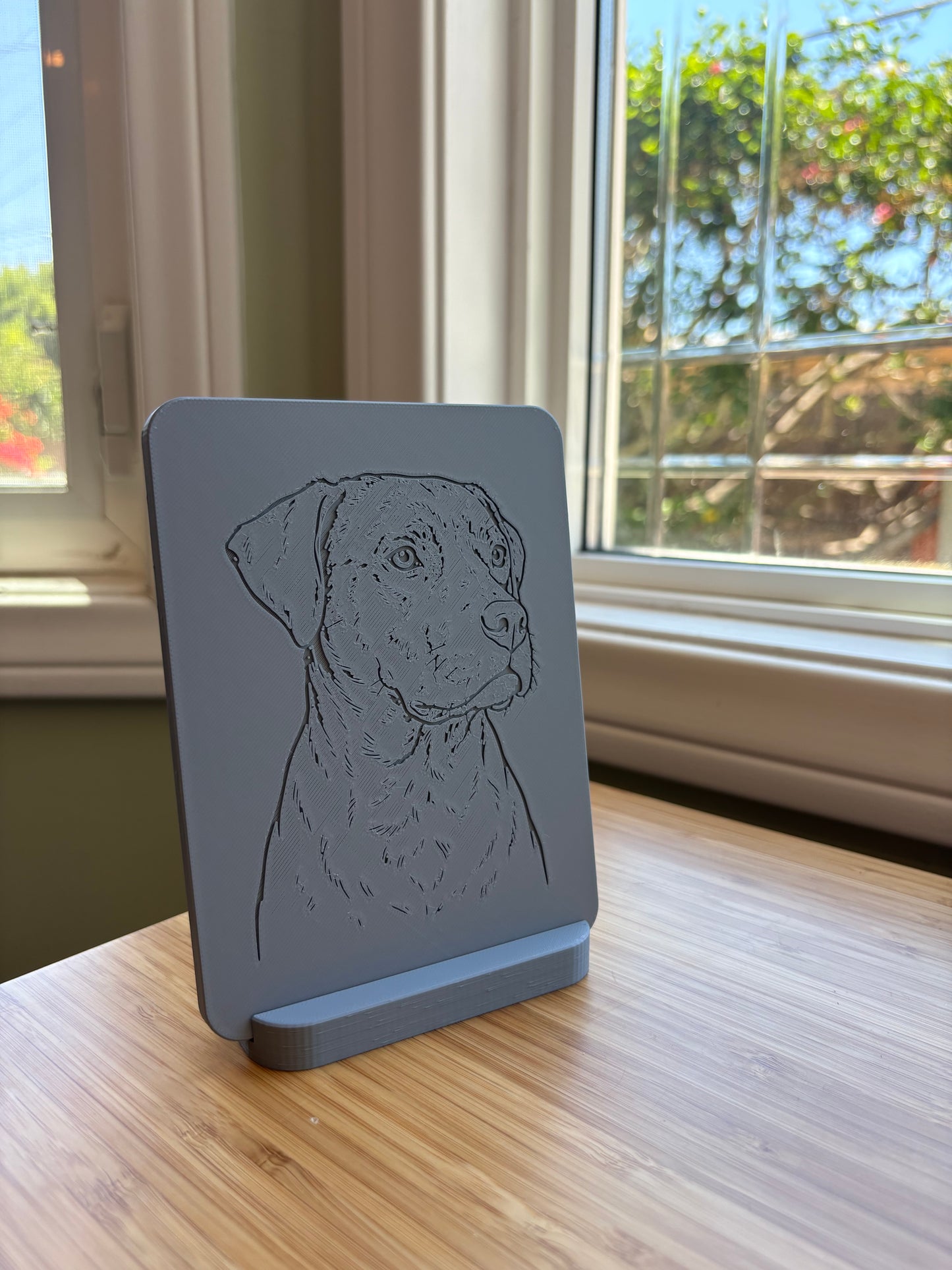 Custom 3D-Printed Dog Portrait