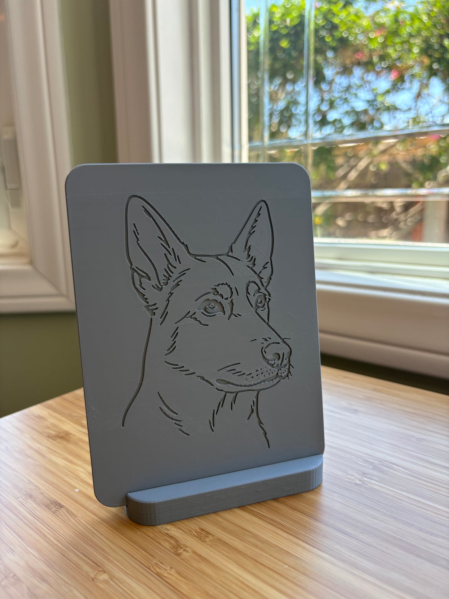 Custom 3D-Printed Dog Portrait