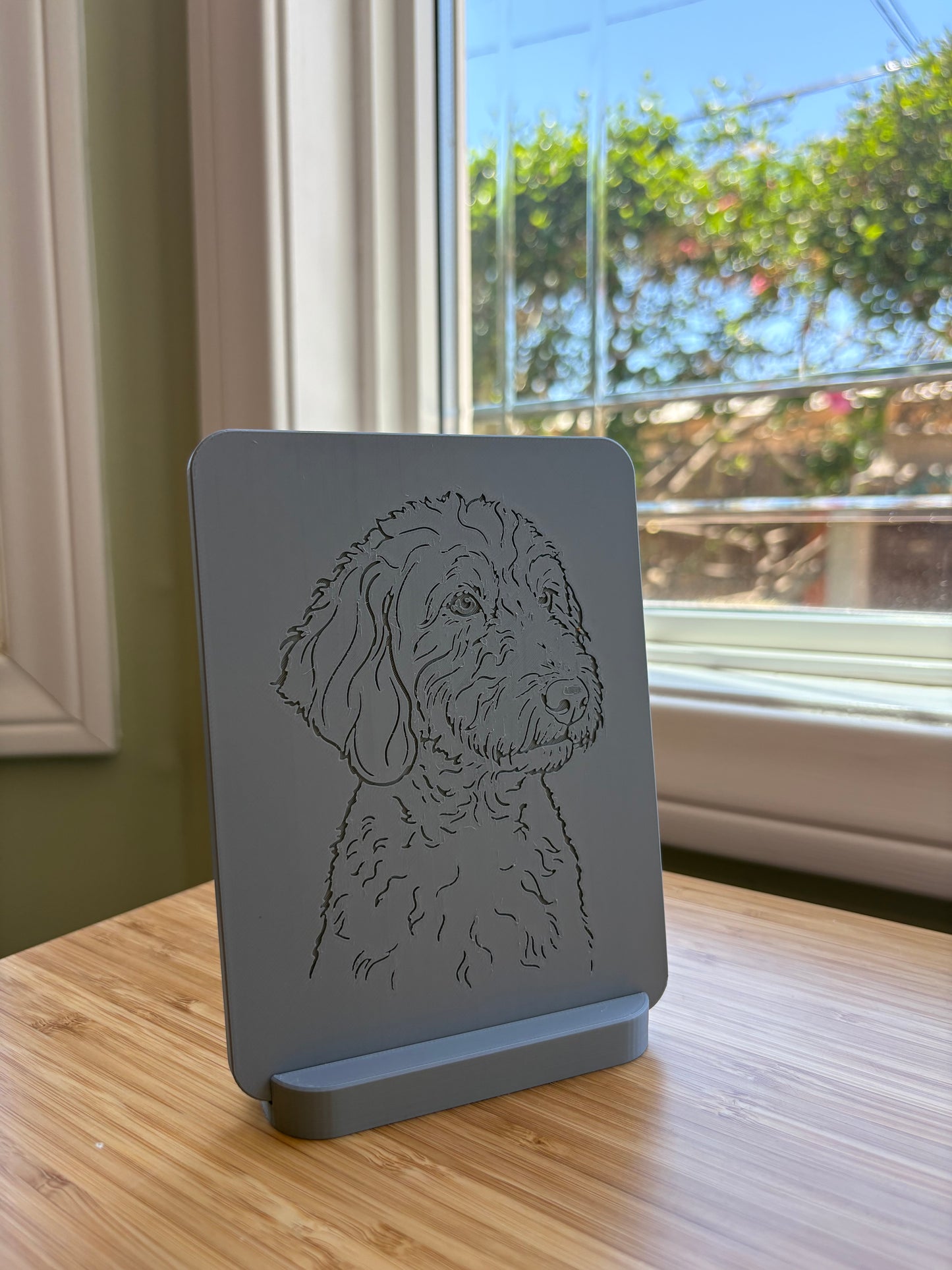 Custom 3D-Printed Dog Portrait